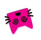 cat icon pink